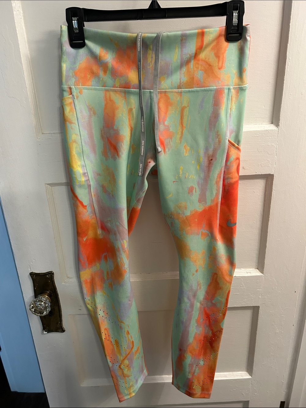 Nike Multicolor Tie-Dye Leggings - Mint, Orange, Yellow